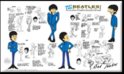 THE BEATLES - Saturday Morning Cartoons  Model Sheets