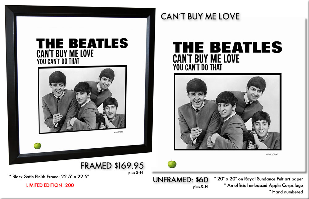 BEATLES SINGLES LITHOGRAPH - CAN'T BUY ME LOVE