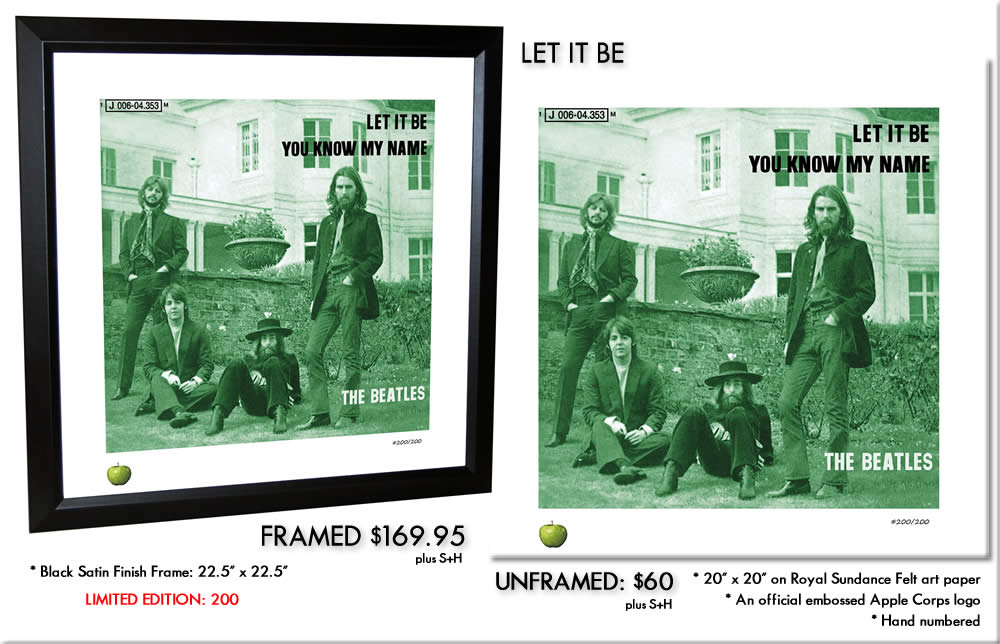 BEATLES SINGLES LITHOGRAPH - LET IT BE
