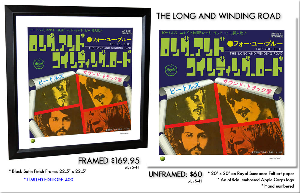 BEATLES SINGLES LITHOGRAPH - THE LONG AND WINDING ROAD