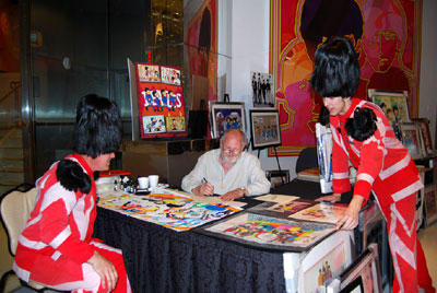 LOVE SHOW GUARDSMEN TAKE A TIME OUT TO ADMIRE RON CAMPBELL'S ART
