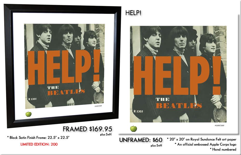 BEATLES SINGLES LITHOGRAPH - HELP!