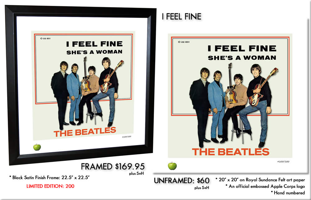BEATLES SINGLES LITHOGRAPH - I FEEL FINE