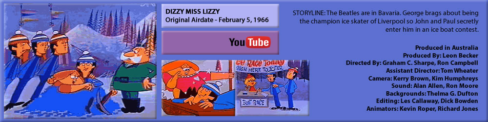 THE BEATLES CARTOON, "DIZZY MISS LIZZY"