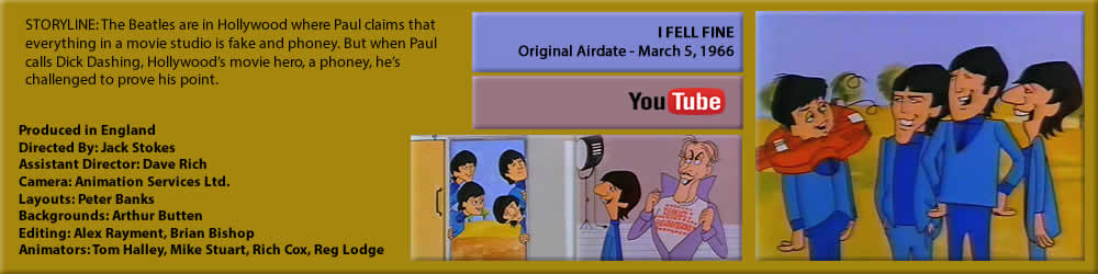 THE BEATLES SATURDAY MORNING CARTOONS, "I FEEL FINE"