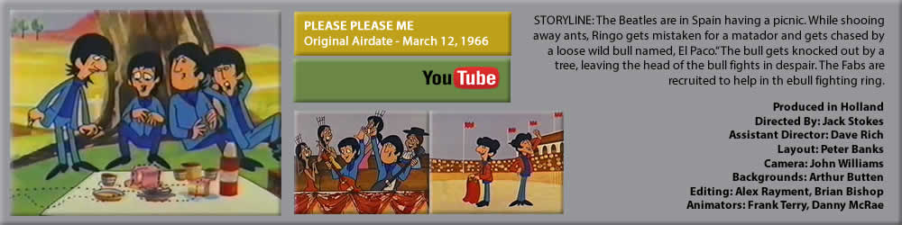 THE BEATLES SATURDAY MORNING CARTOONS, "PLEASE PLEASE ME"