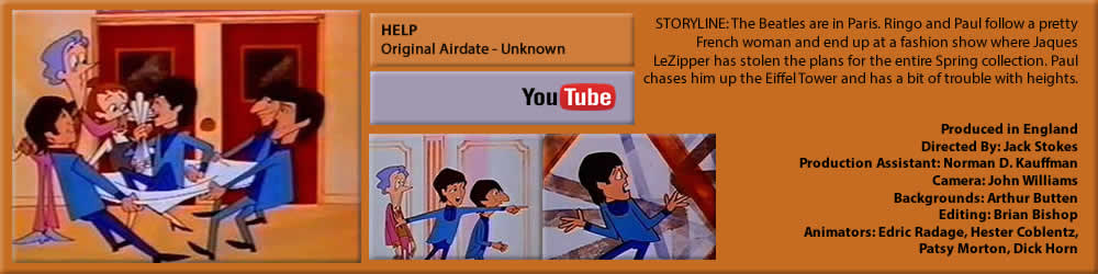 THE BEATLES SATURDAY MORNING CARTOONS, "HELP"